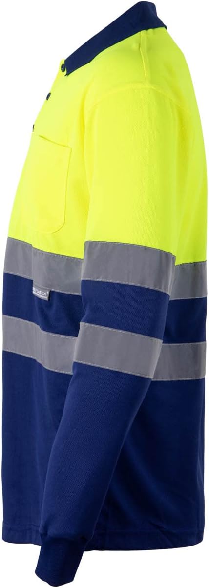 Velilla 175 - Signalshirt, langärmelig (Grösse XL) Farbe blau und gelb fluoreszierend XL Azul Y Amar