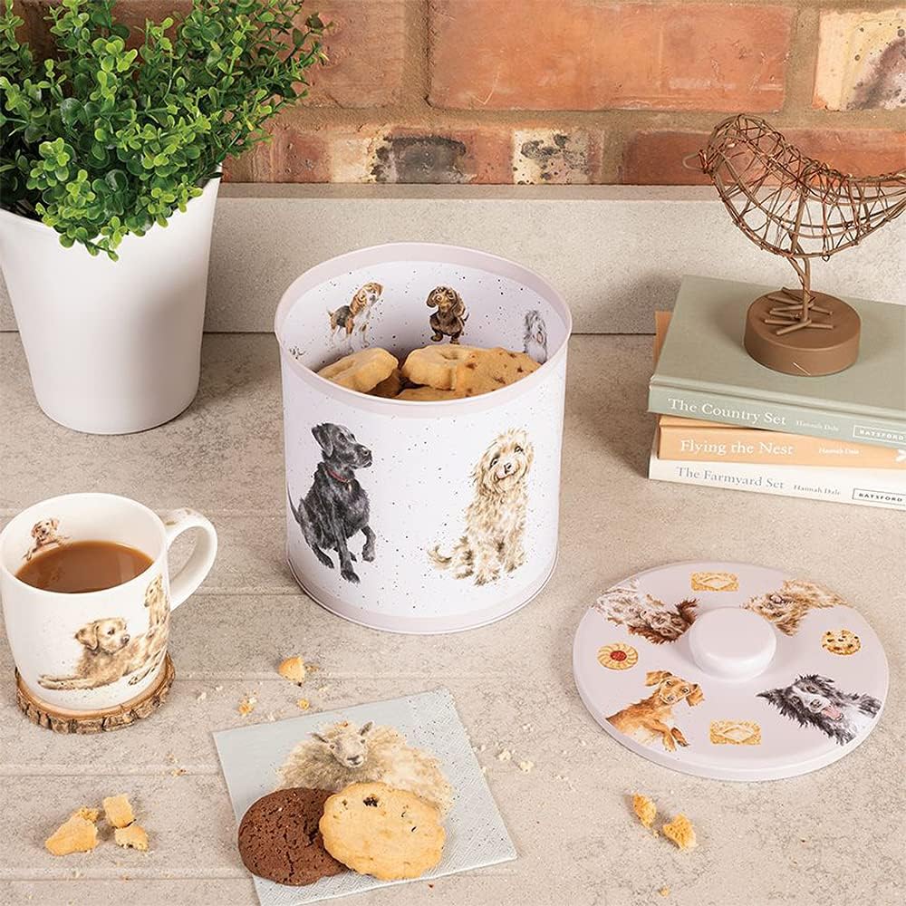 Wrendale Designs Hannah Dale Keksfass "A Dog's Life", 160 x 155 mm Weiss, Weiss