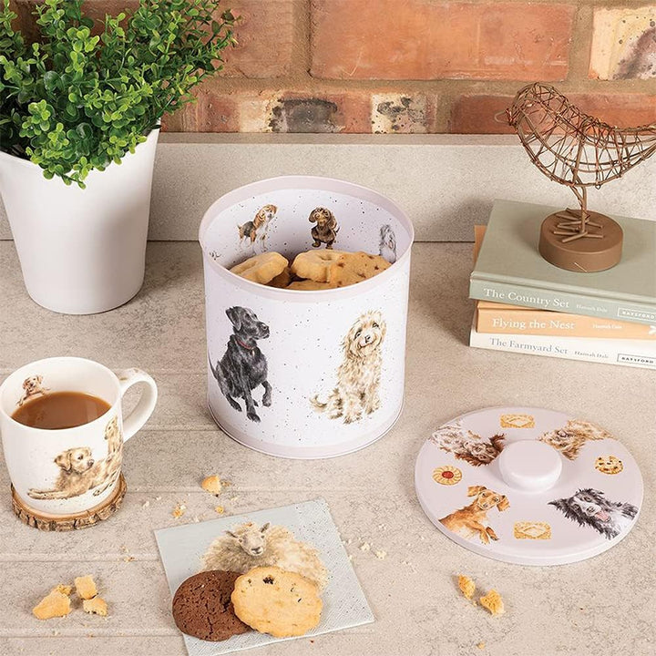 Wrendale Designs Hannah Dale Keksfass "A Dog's Life", 160 x 155 mm Weiss, Weiss