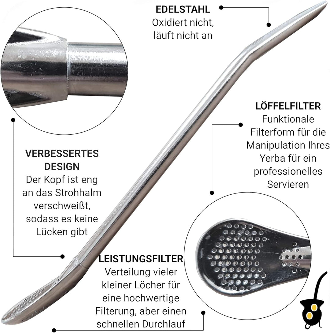 Thermo-Mate aus Edelstahl zum Yerba Mate | Leicht zu reinigen | Hält die Temperatur des Getränks auf