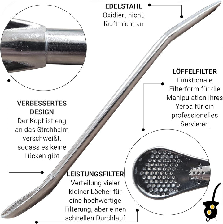 Thermo-Mate aus Edelstahl zum Yerba Mate | Leicht zu reinigen | Hält die Temperatur des Getränks auf