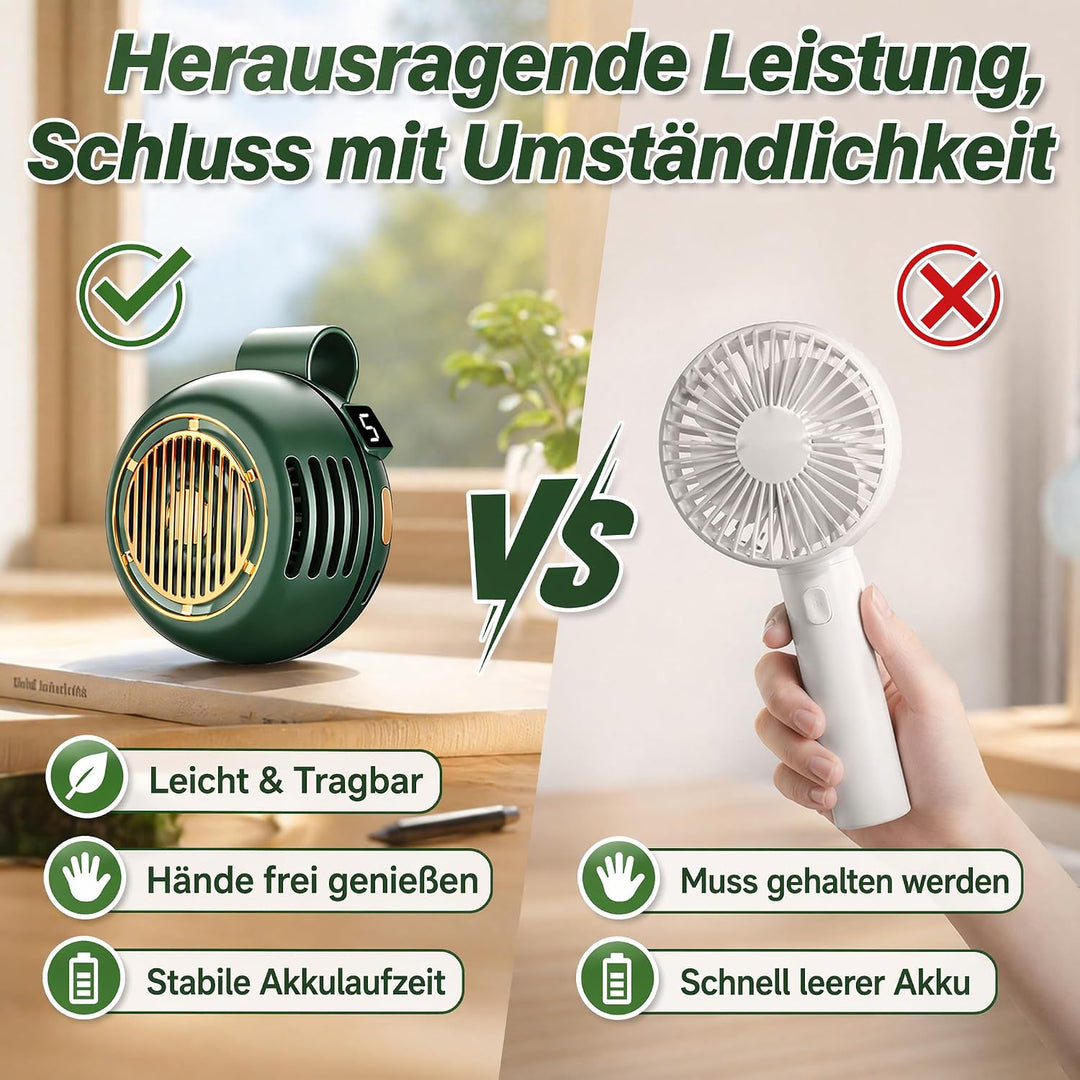 xinrongda Small Clip Ventilator, 2026 Neu Mini Ventilator Mit Clip, Portable Silent Mini Bladeless F