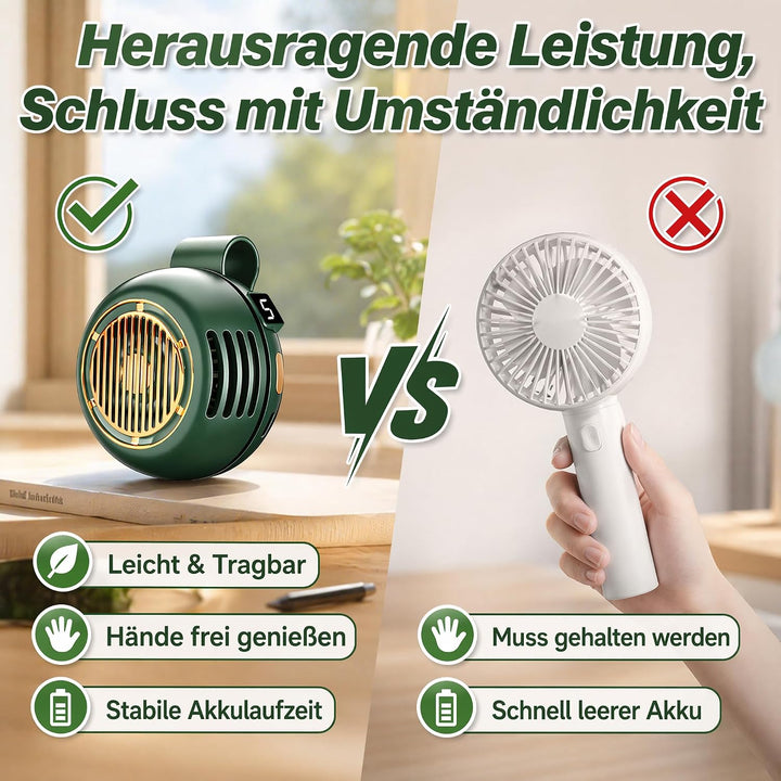 xinrongda Small Clip Ventilator, 2026 Neu Mini Ventilator Mit Clip, Portable Silent Mini Bladeless F