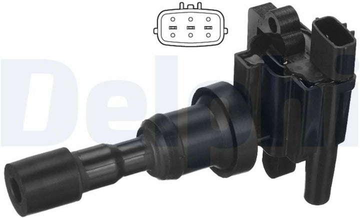 DELPHI GN10385-12B1 Zündspule 12V für MITSUBISHI Lancer VII Kombi (CSW, CTW) 134004 GN10385 MD363552