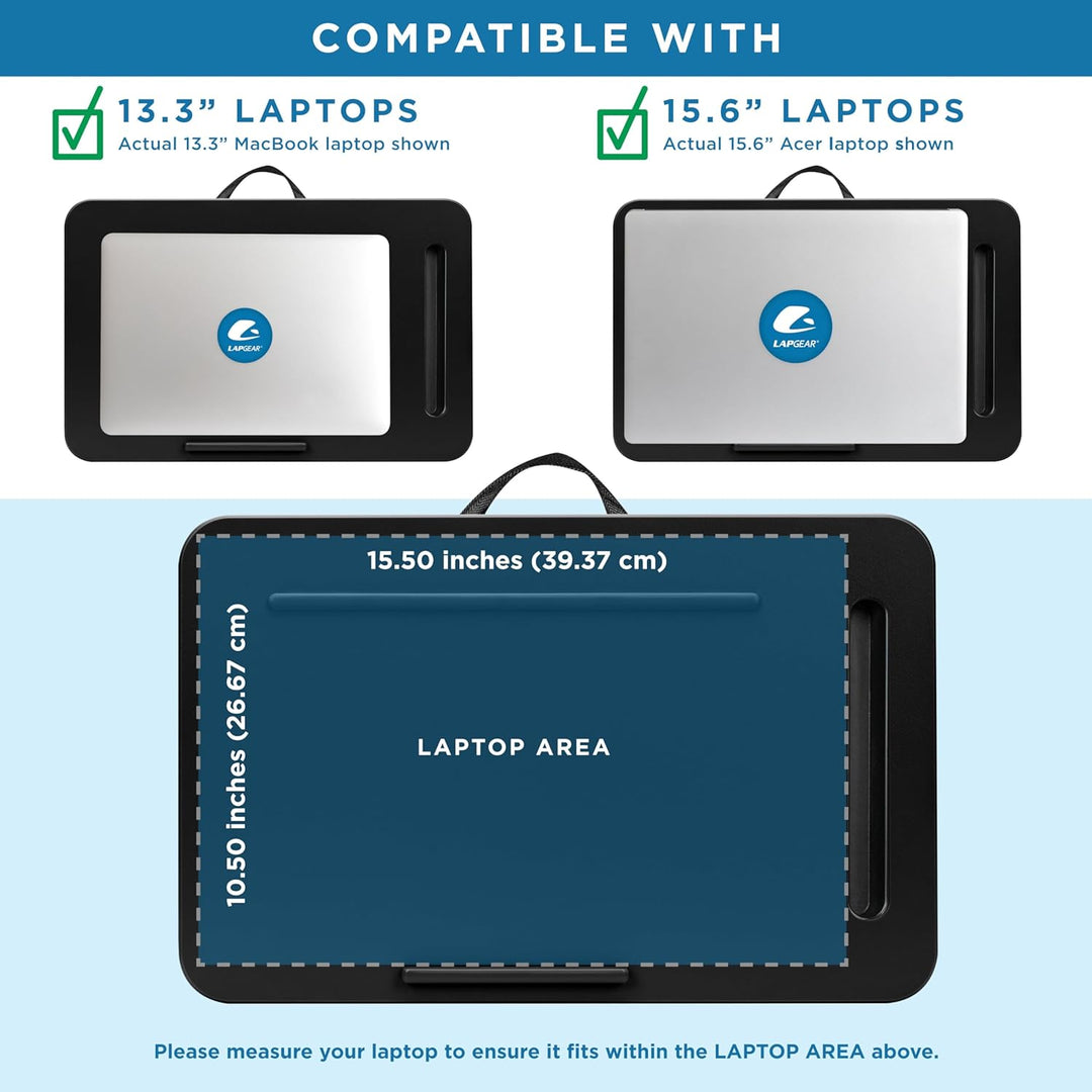 Lapgear Laptoptisch Sidekick mit Geräteleiste und Handyhalterung, passend für Laptops bis 15,6 Zoll,