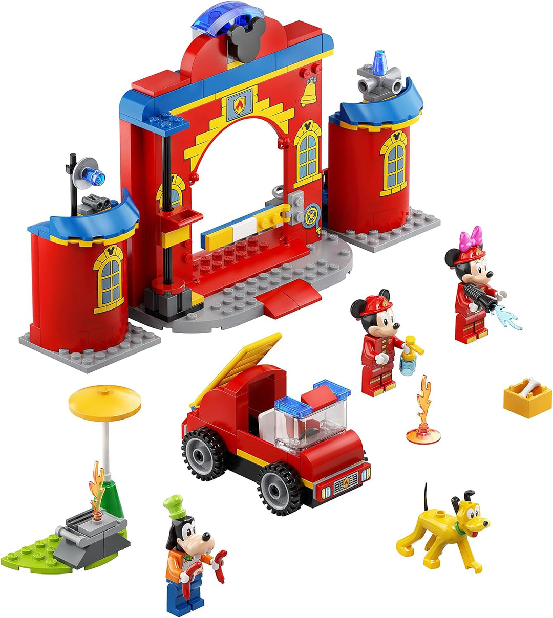 LEGO 10776 Mickey and Friends Mickys Feuerwehrstation und Feuerwehrauto Einzelbett