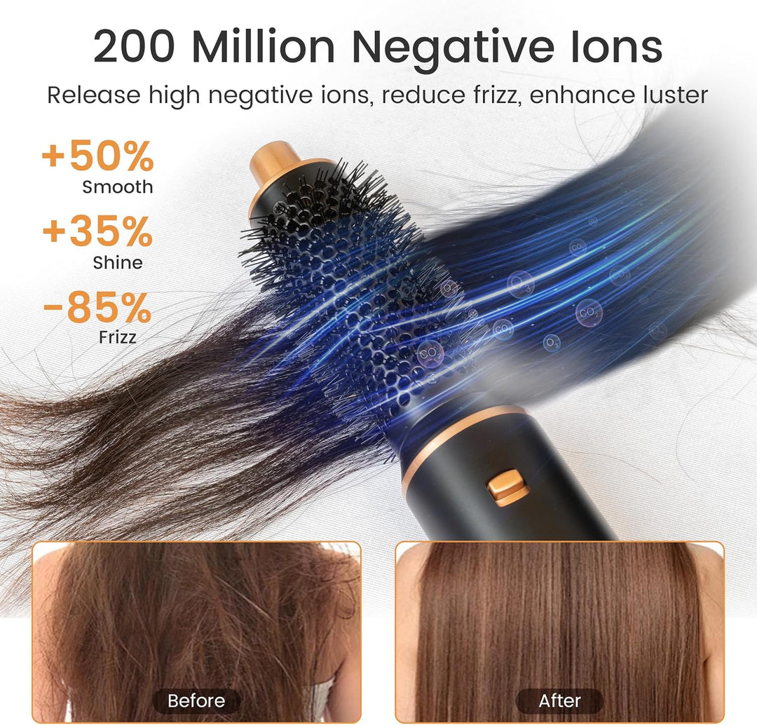Airstyler Pro 5 in 1, Air Styler 1000W Set, Hairstyler 5 in 1 Mit Rundbürstenföhn Haarstyler Warmluf