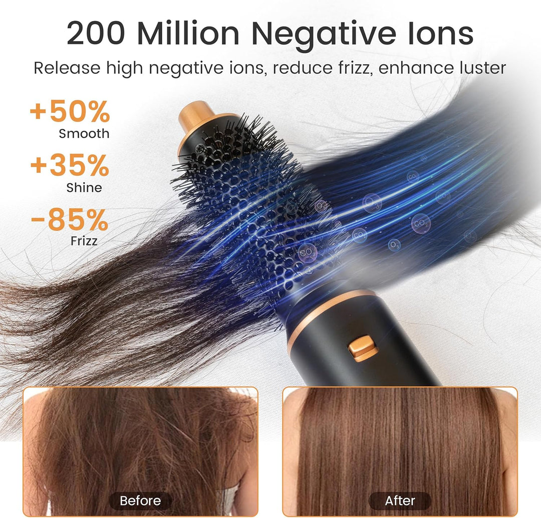 Airstyler Pro 5 in 1, Air Styler 1000W Set, Hairstyler 5 in 1 Mit Rundbürstenföhn Haarstyler Warmluf