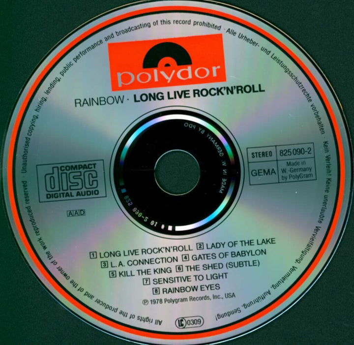 Long Live Rock 'N' Roll, Audio-CD