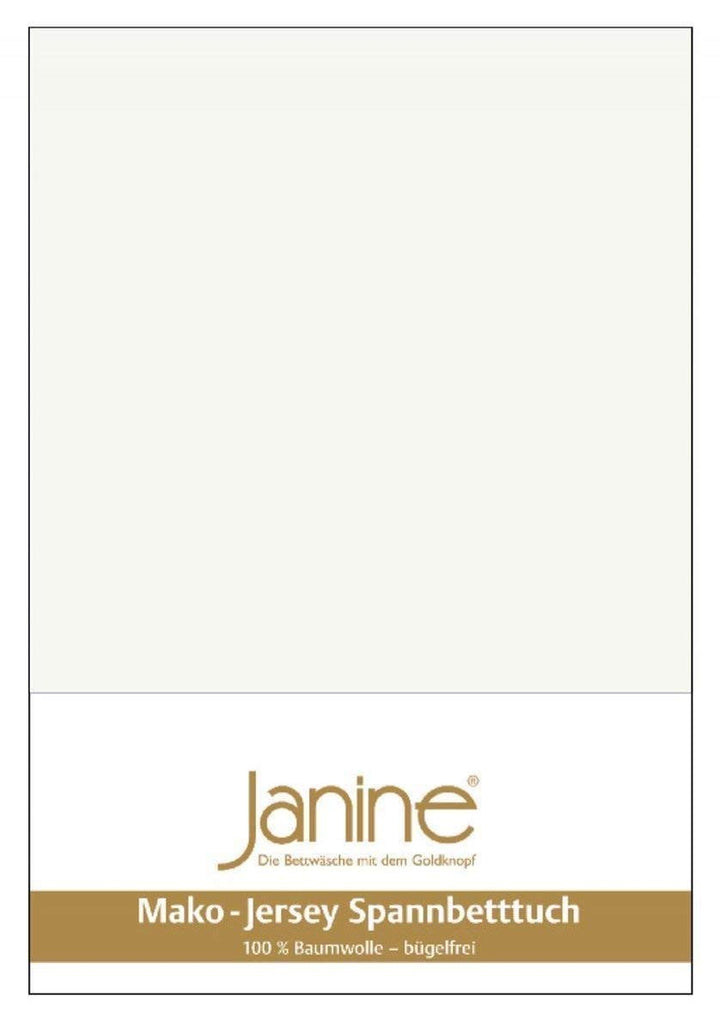 Janine Spannbetttuch 5007 Mako Jersey 180/200 bis 200/200 cm Ecru Fb. 09 180/200 cm - 200/200 cm Ecr