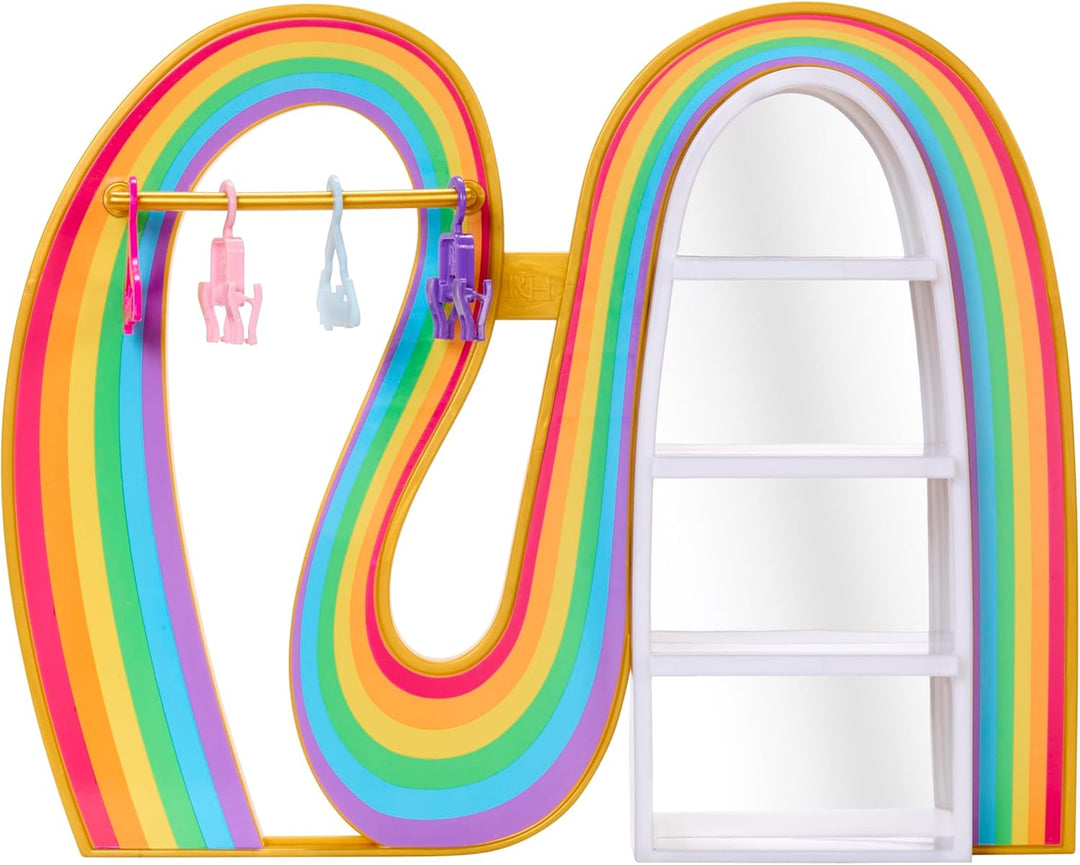 Rainbow High Amaya's Rainbow Closet Spielset - mit Exklusiver Regenbogen-Puppe, Mode, Schuhen, Handt
