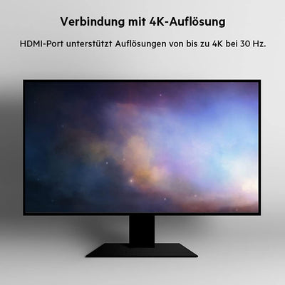 Belkin 7-in-1-Multiport-USB-C-Hub (mit 4K HDMI, USB-C, 2x USB-A, 3,5-mm- Audioklinke, SD 3.0- und mi