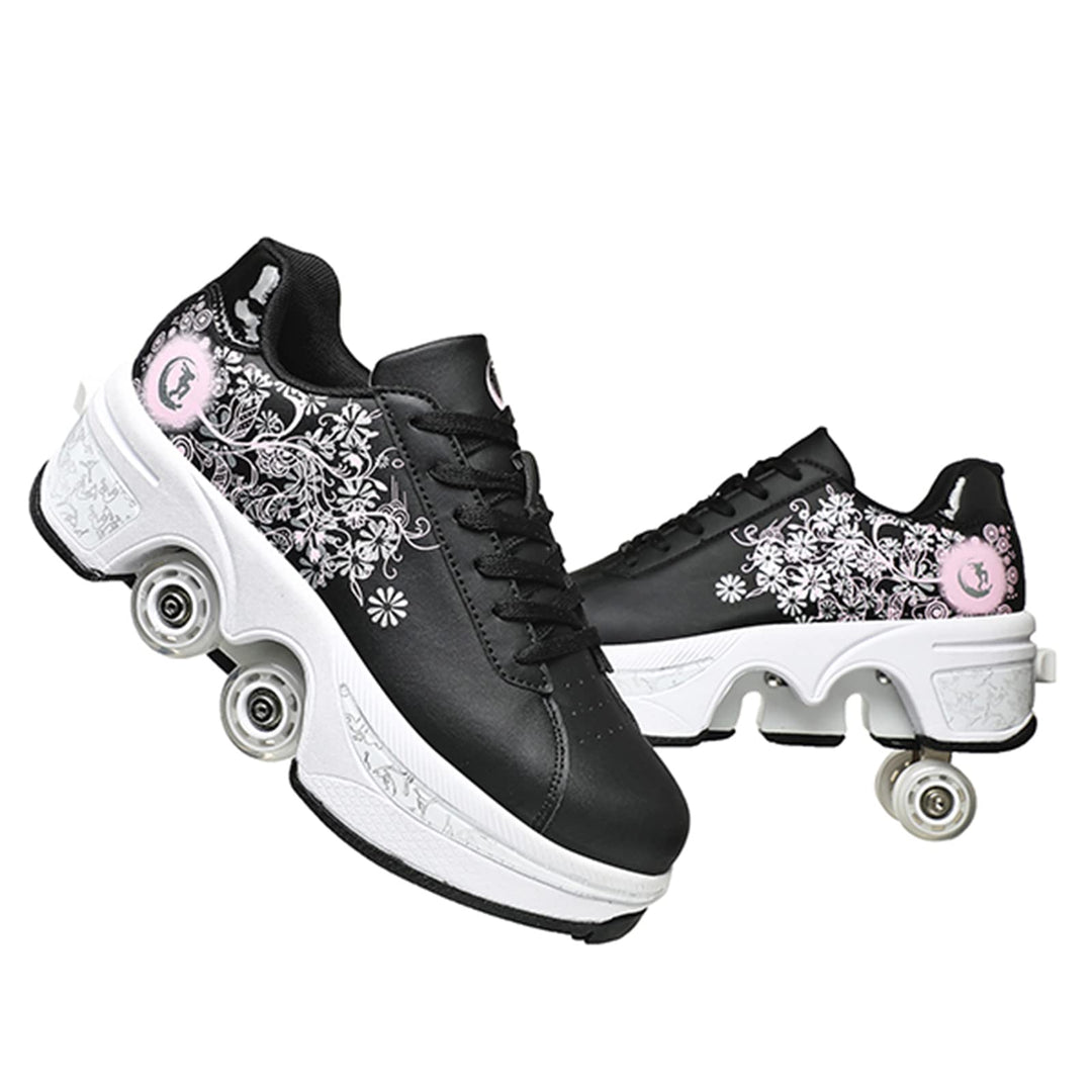 Roller Skate Shoes Rollschuhe Schuhe Mit Rollen Skateboardschuhe,Inline-Skate, verstellbar Damen Sch