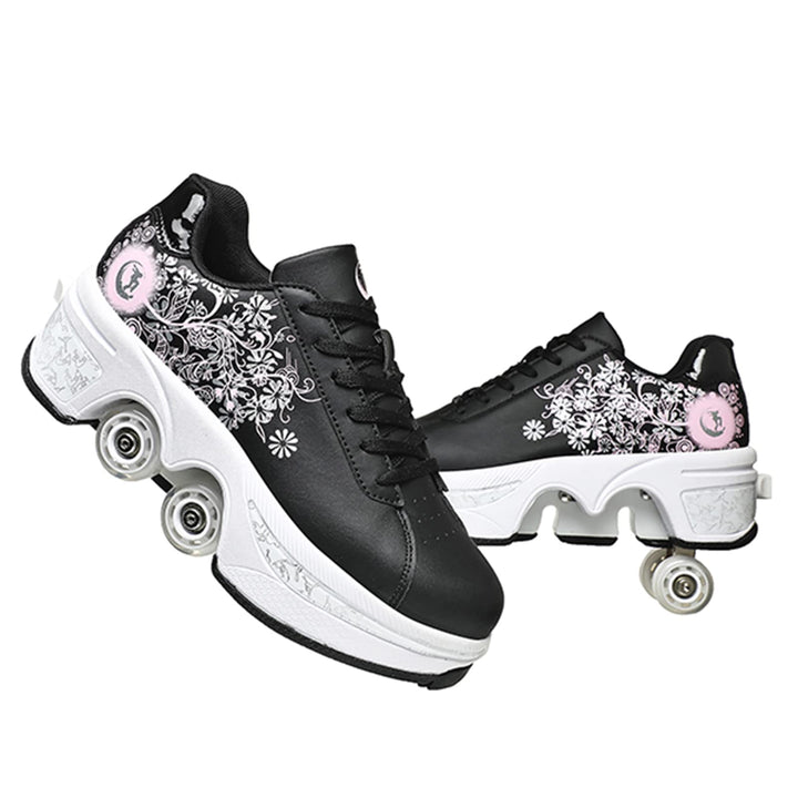 Roller Skate Shoes Rollschuhe Schuhe Mit Rollen Skateboardschuhe,Inline-Skate, verstellbar Damen Sch