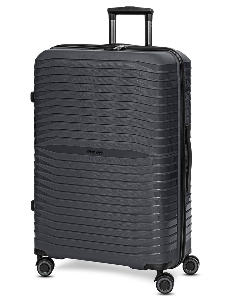 Stratic Shine Koffer & Trolley Gross | Hergestellt aus Bruch- & Kratzfestem Polypropylen mit 4 Rolle