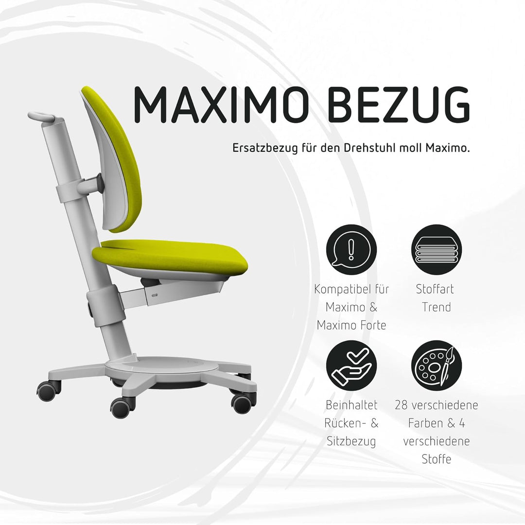 Moll Ersatz-Husse Maximo, Bezug Kinderdrehstuhl Maximo, austauschbar (Lime, 1 x 1 x 1 cm) Lime 1 x 1