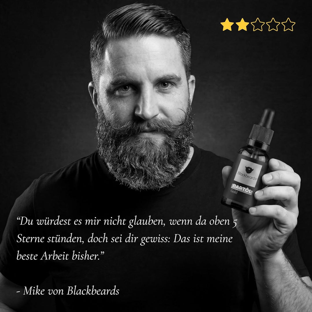blackbeards Bartöl Tonka-Vanille ● Herber, leicht süsser Duft ● Mit Jojobaöl & Arganöl ● Bartpflege