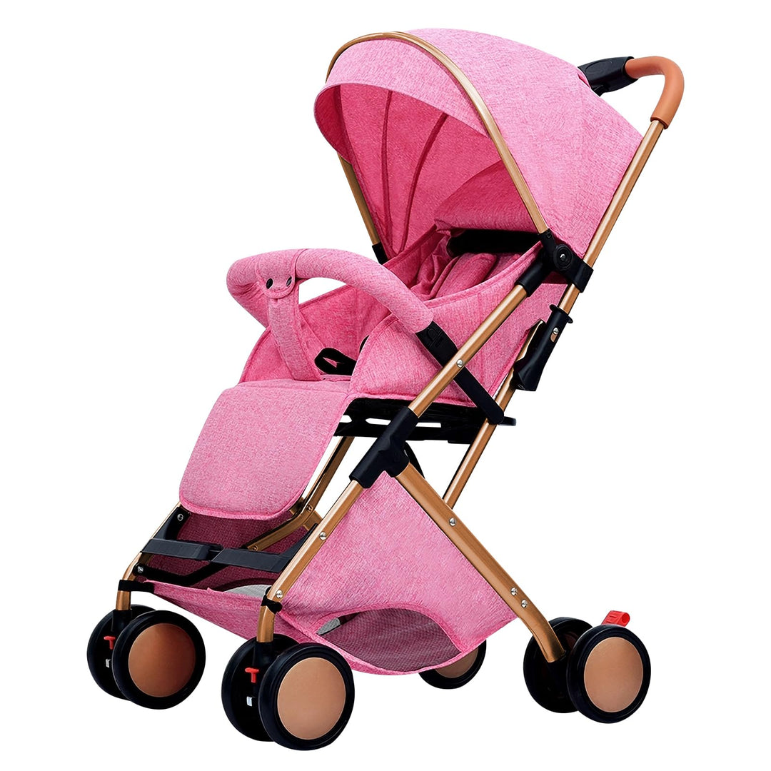 MUL-BOUTIQUE Ultrakompakter Kinderwagen von 0 bis 6 Jahren, Reisewagen mit 5-Punkt-Sicherheitsgurt,