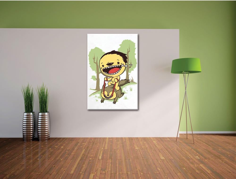 Pixxprint Ride Bild auf Leinwand, XXL riesige Bilder fertig gerahmt mit Keilrahmen, Kunstdruck auf W