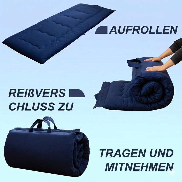 MAXYOYO Tragbare Faltbare Futon -Matratze, Hypoallergenischer Stoff Und Speicherschaummatratzenpad M