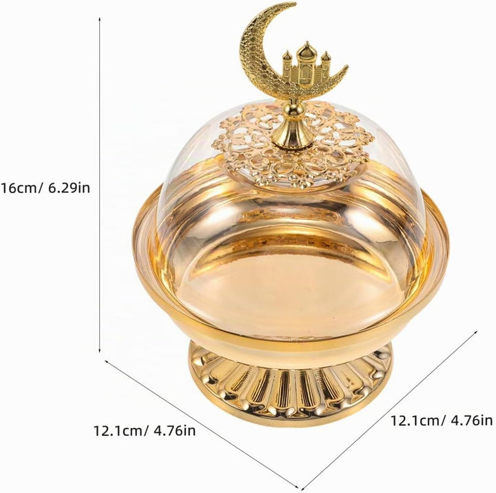 DOITOOL Eid Serving Tray mit Deckel Middle East Obstplatte Wiederverwendbarer Snack-teller für Datte