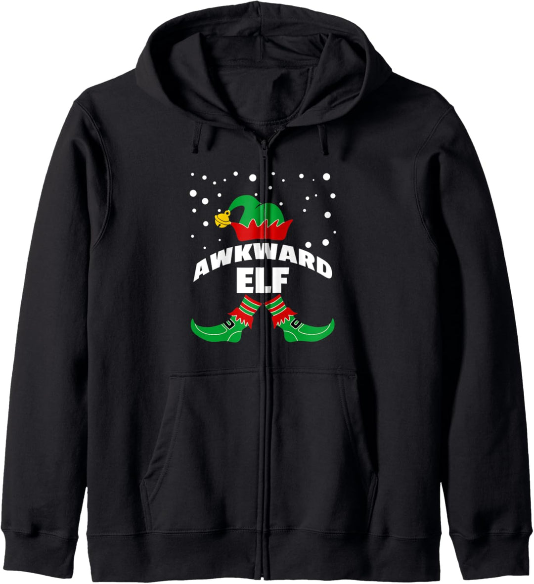 Awkward Elf Christmas Family Group Bilder Santa's Helper Kapuzenjacke