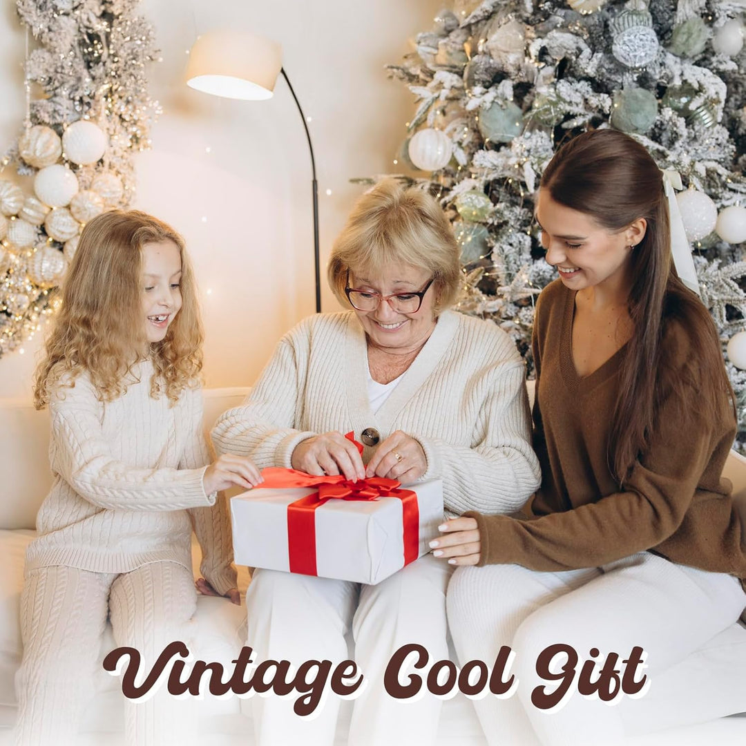 KLIM Retro CD Player – Tragbarer CD-Player mit Lautsprecher, Bluetooth-Empfänger, AUX, USB, Akku, Re