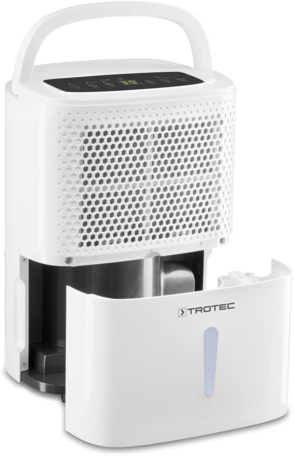 TROTEC Raumentfeuchter elektrisch TTK 26 E – Leistung 10 L/Tag – Fläche 15 m² / 37 m³ – Entfeuchtung