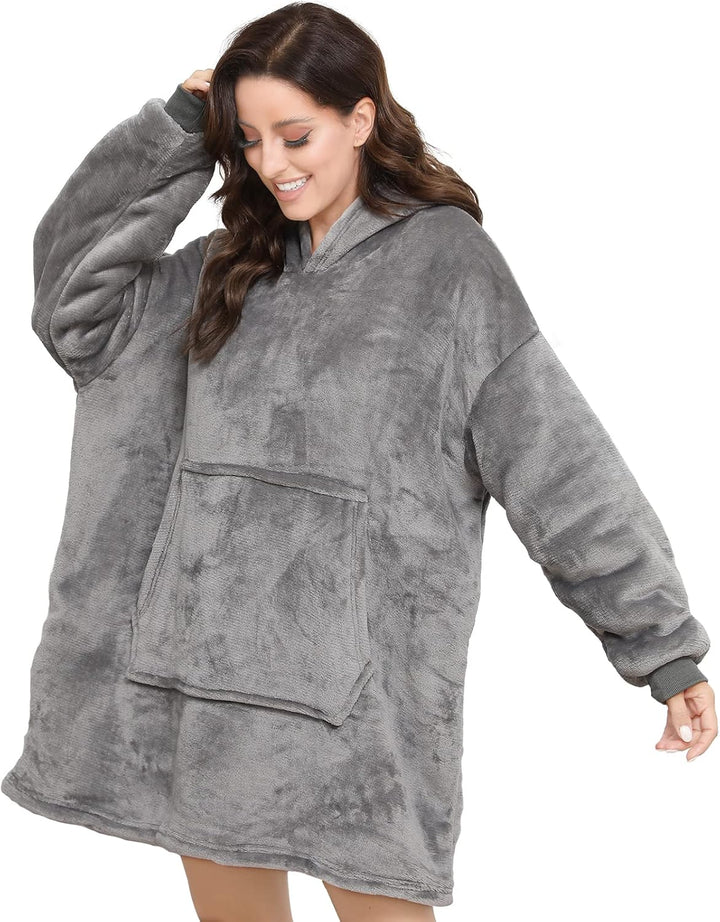 Sendowtek Übergrosse Hoodie Decke Damen Oversized, Sherpa Deckenpulli Weich Super Warme Komfortable
