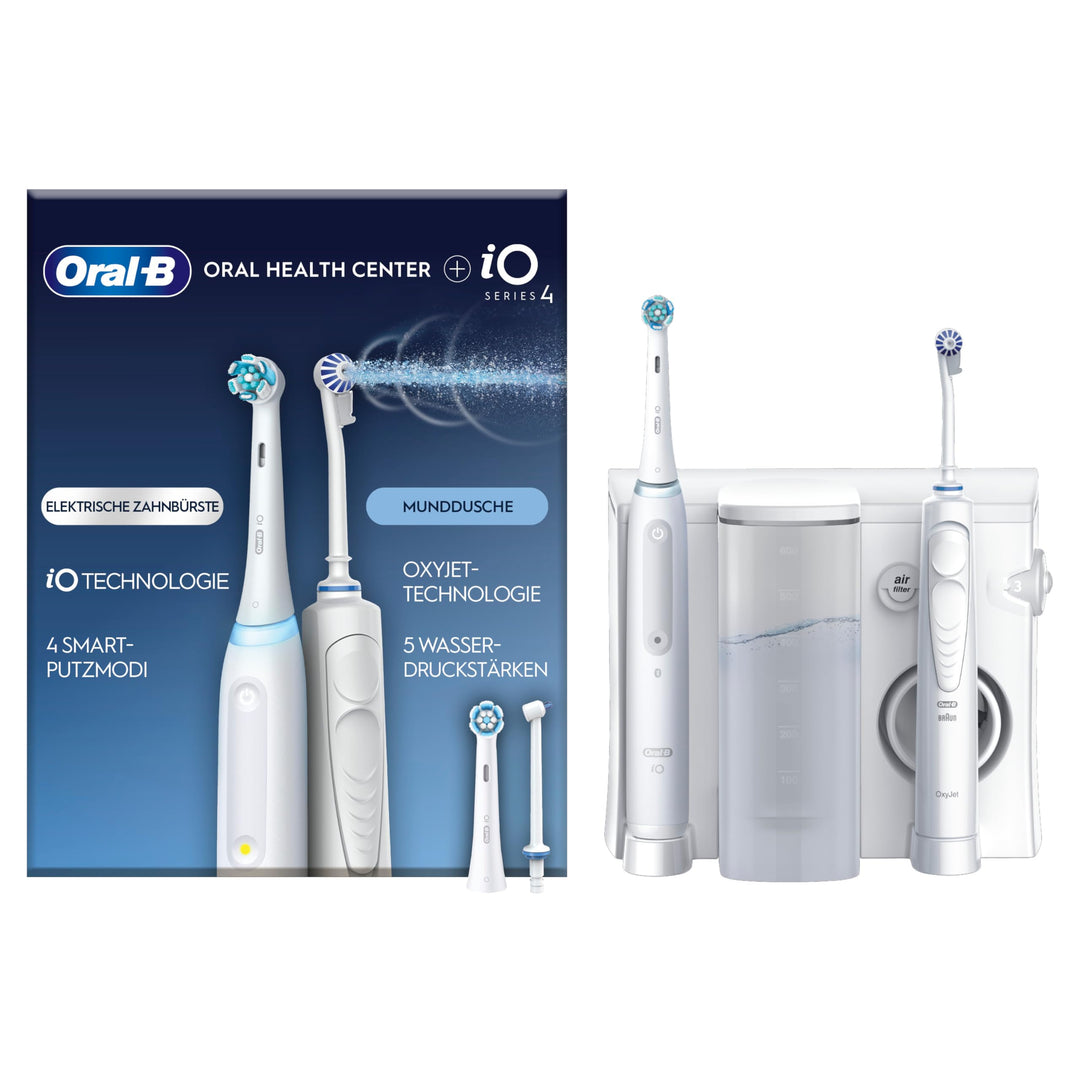 Oral-B Center OxyJet Reinigungssystem - Munddusche + Oral-B iO4, iO4