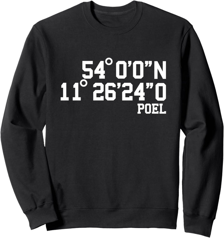 Poel Koordinaten Ostsee Insel Poel Urlaub Sweatshirt
