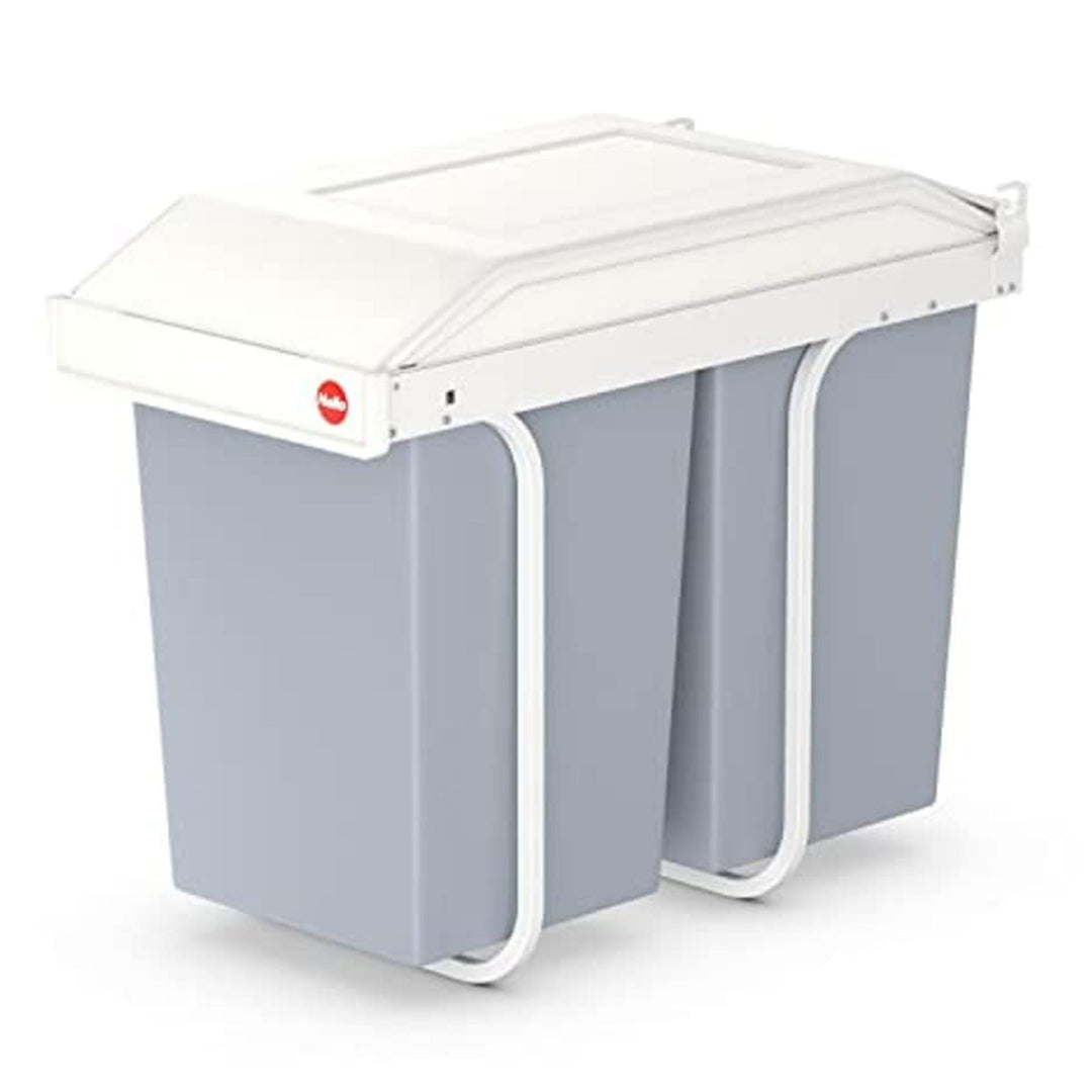 Hailo 3659-001 Multi-Box 2x15 Mülltrennungs-System S,, Weiss