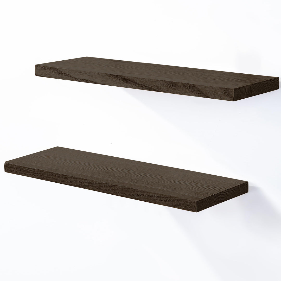 LAMO Manufaktur 2 Stück Wandregal aus Holz mit unsichtbarer Befestigung 2X 40cm | Wandregal Holz | H