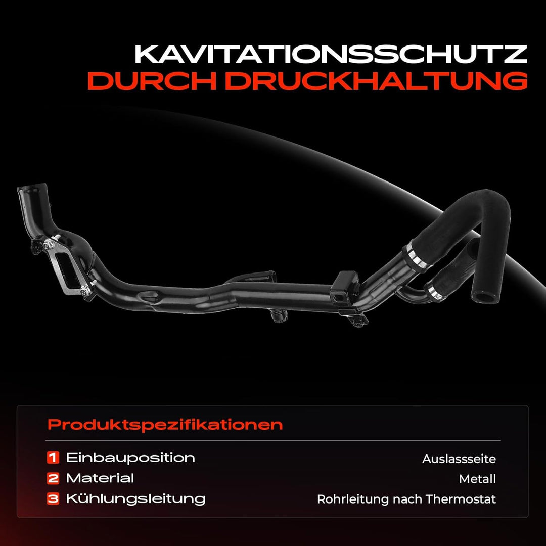 Frankberg Kühlmittelrohr Schlauch Kompatibel mit Croma Astra H Signum Vectra C Zafira 9-3 1.9L Diese