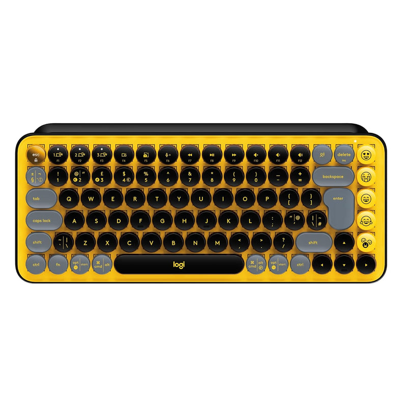 Logitech POP Keys Mechanische kabellose Tastatur mit anpassbaren Emoji-Tasten, Skandinavisches QWERT