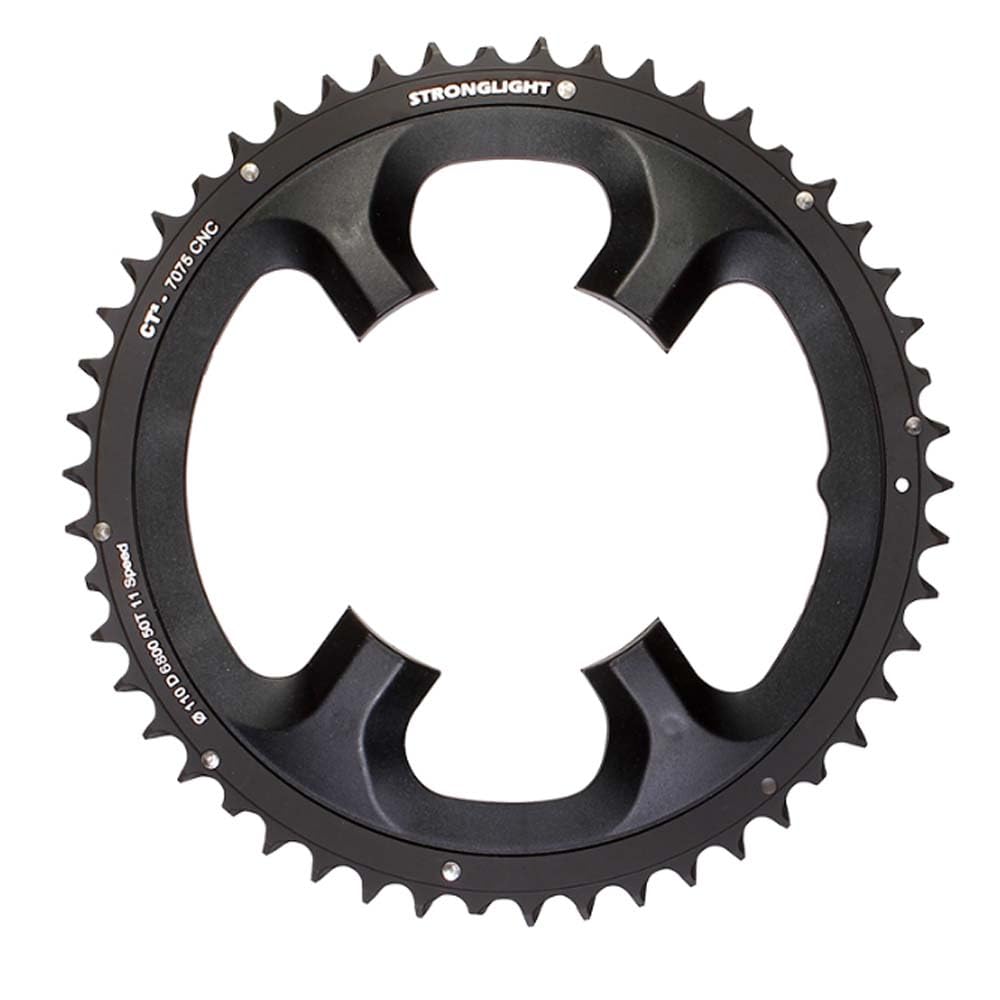 Stronglight Kettenblatt Ultegra (110mm | aussen | 52 Zähne | CT2 11-Fach) Schwarz, Schwarz