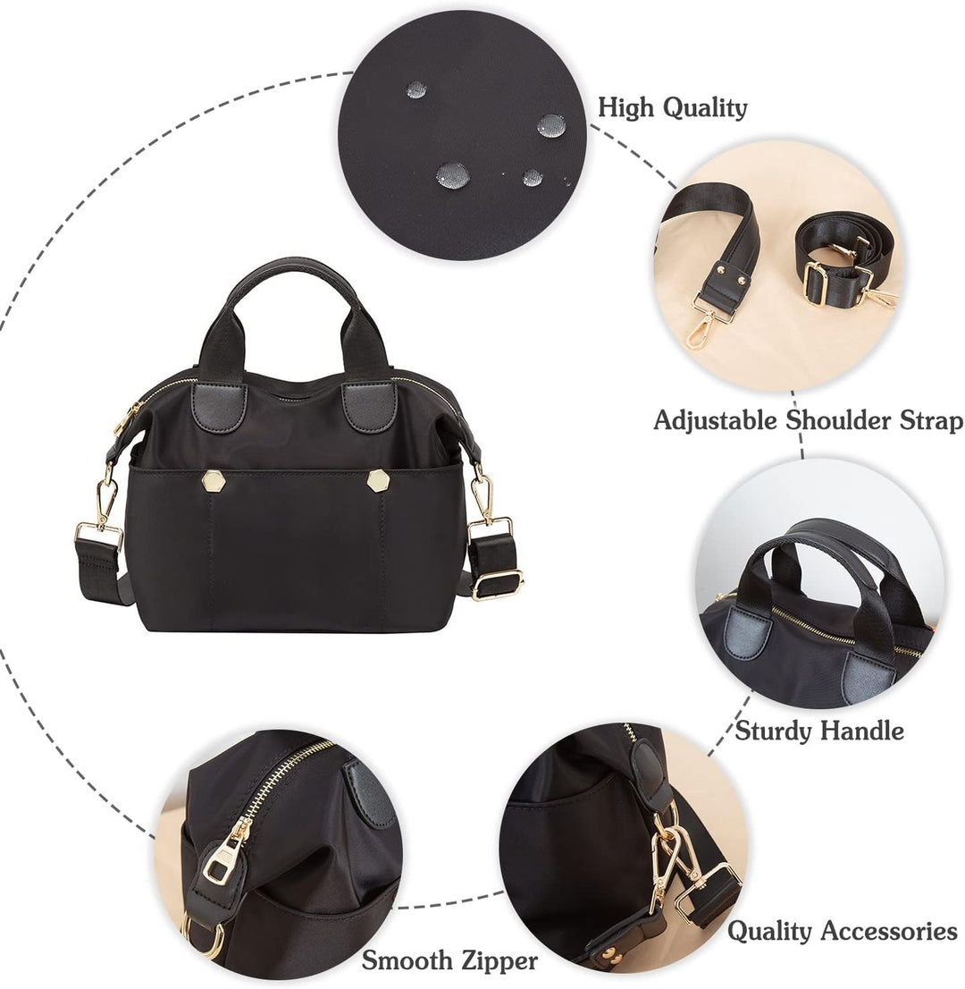 PORRASSO Damen Umhängetasche Mode Schultertasche Frauen Nylon Handtasche Multifunctional Reisen Schu
