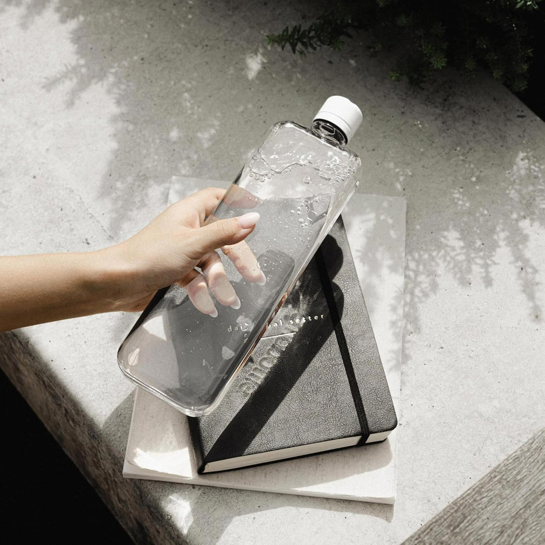 memobottle SLIM (450ml) - Die flache Wasserflasche, die für Ihre Tasche konzipiert wurde | BPA-frei