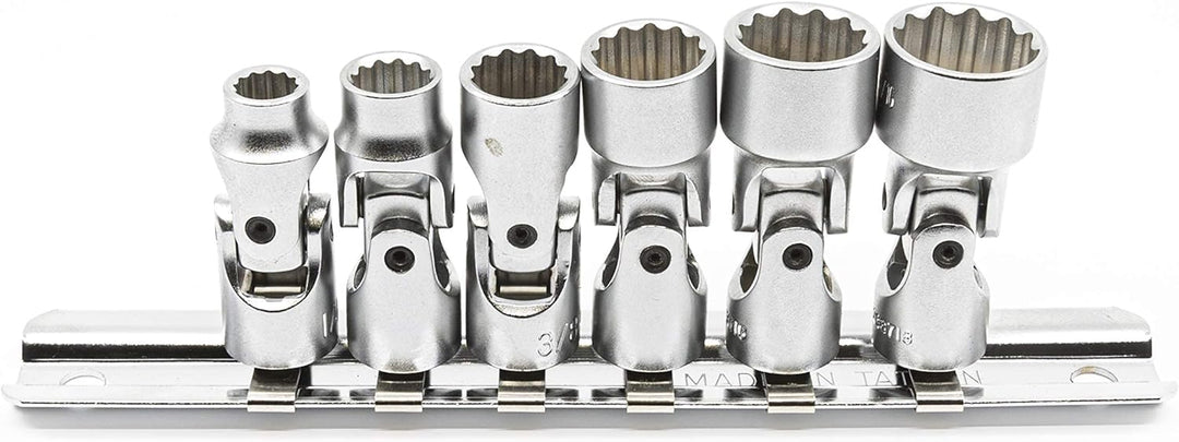 Genius Tools Dr. SAE Universal-Hand-Steckschlüsselsatz, 12-kant, 6 Stück, US-206S
