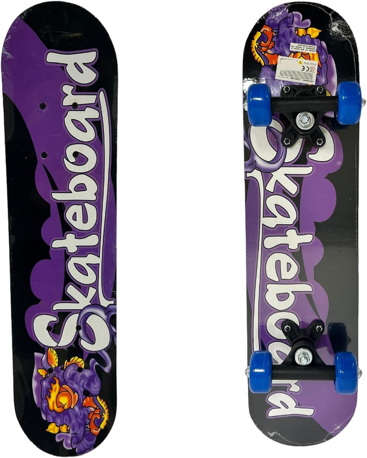 Skateboard für Kinder Skate für Kinder, 60 cm, Skateboard für Kinder, Skateboard aus Holz, komplett