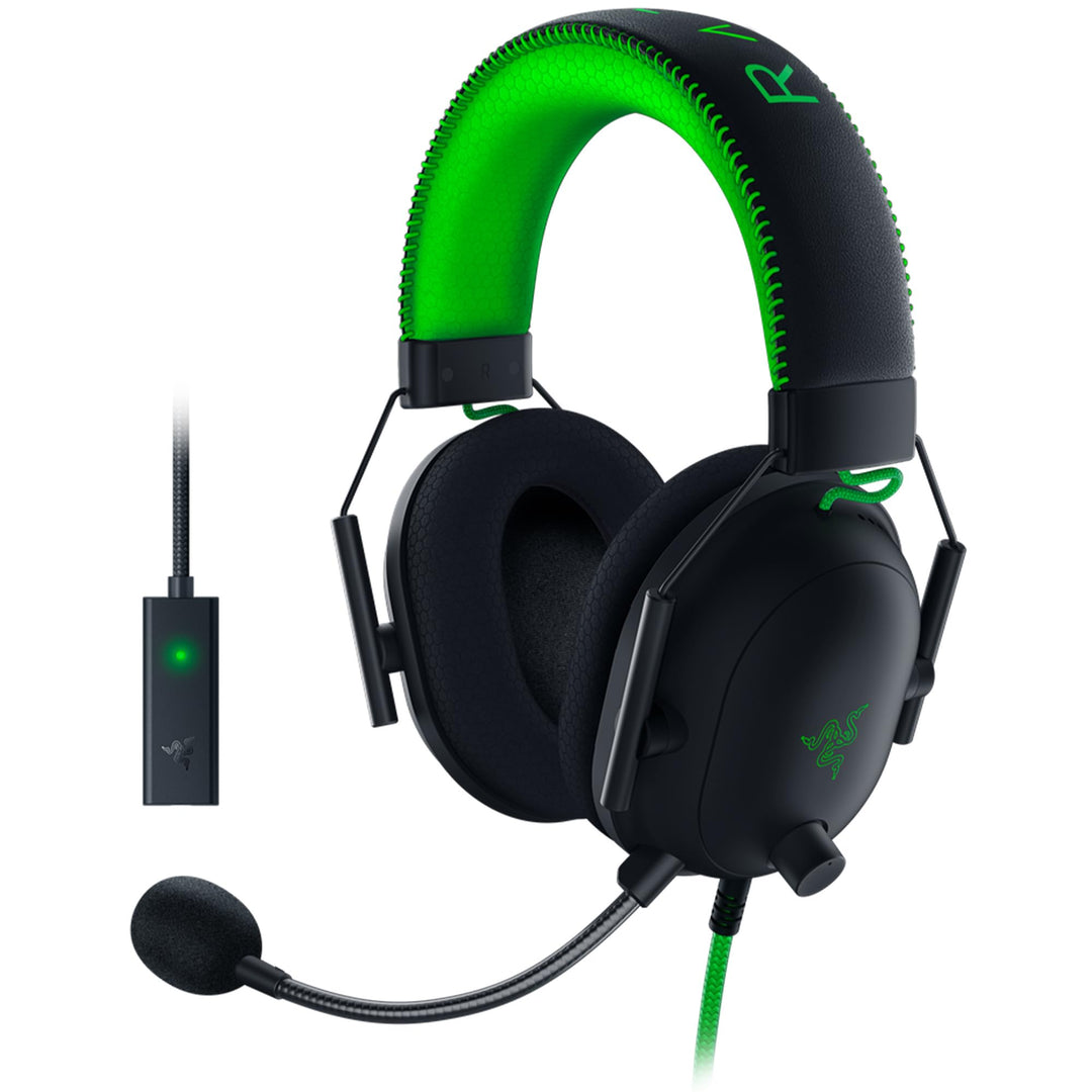 Razer Blackshark V2 - Premium E-Sport-Headset mit USB-Soundkarte (Triforce 50-mm-Treiber, HyperClear