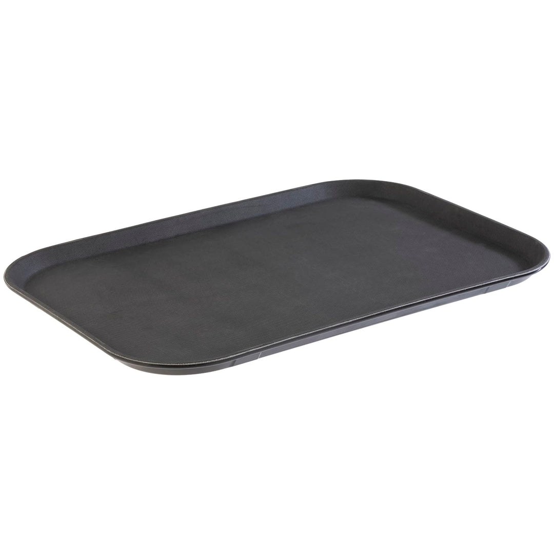 APS 517 Serviertablett Non Slip, 53 x 36,5 cm, Höhe 2 cm, rutschfeste Oberfläche, schwarz eckig 53 x