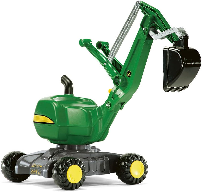 Rolly Toys rollyDigger Kunststoffbagger John Deere (für Kinder von 3 – 5 Jahren, 360° drehbar, mit A