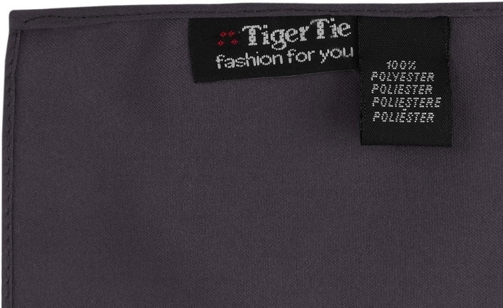 TigerTie Kummerbund Einstecktuch Satin Fliege in einfarbig Uni - Schärpe Leibbinde Anthrazit, Anthra
