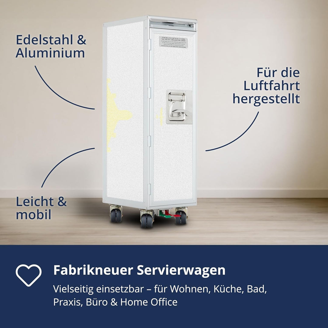 VanDeBord Airline Trolley Aviation Neu (Gelb, Originaltür) Gelb Originaltür, Gelb Originaltür