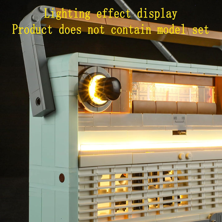 GEAMENT LED Licht-Set Kompatibel mit Lego Retro-Kofferradio - Beleuchtungsset für Icons 10334 Retro