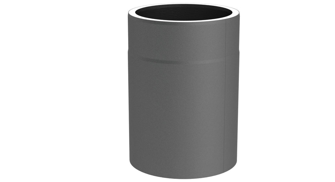 Ofenrohr Längenelement doppelwandig, mit 250mm Länge, Ø 150mm Durchmesser; mit Steckverbindungen; gu