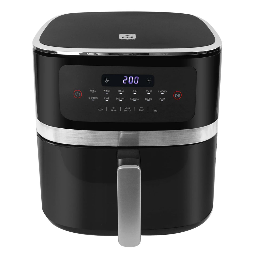 Heissluftfritteuse 7L XXL, Ölfrei mit Touchscreen, Digitale Anzeige, 1800W, Schüttelfunktion, Timer,