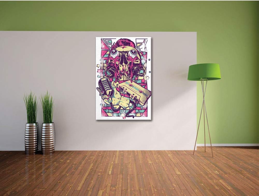 Pixxprint Party White Leinwandbild Bild auf Leinwand, XXL riesige Bilder fertig gerahmt mit Keilrahm