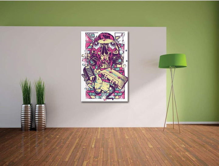 Pixxprint Party White Leinwandbild Bild auf Leinwand, XXL riesige Bilder fertig gerahmt mit Keilrahm